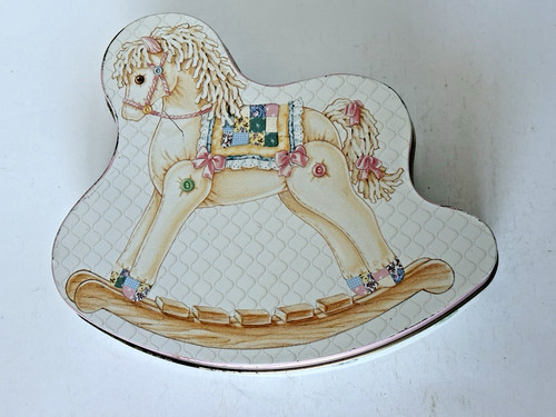 Vintage rocking horse - rocking, tin
