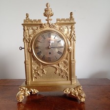 Antique Fusee Clock Gilt
