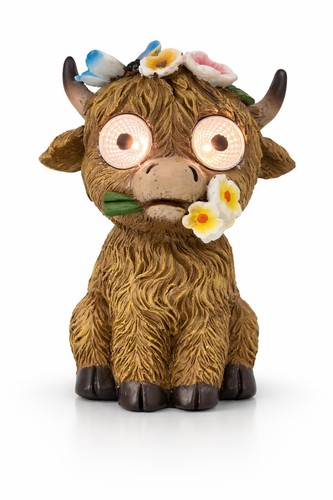 Solar highland cow garden - highland,