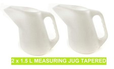 2 PCs Measuring Jug 1.5 L Metric Imperial Oil Water Fluid Liquid Strong Plastic
