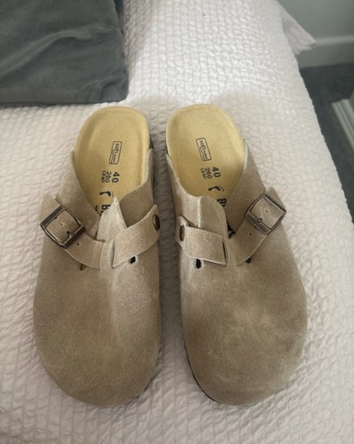Beige birkenstock mules size - beige,