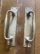  Two Pairs Genuine Antique Vintage Brass/ Bronze Door Pull Handles  