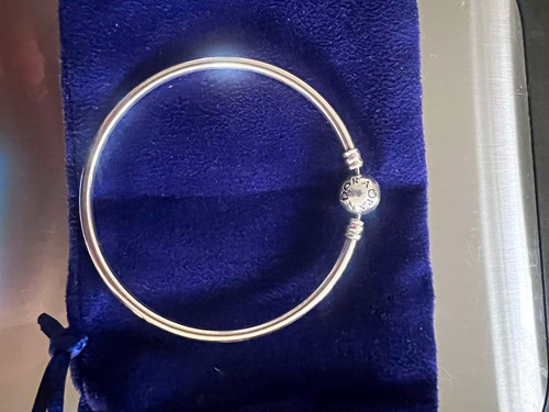 Pandora silver bangle charm - silver,