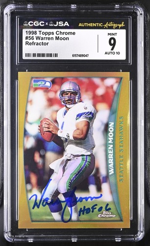 1998 warren moon autographed - 1998,
