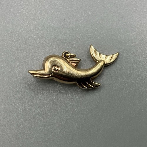 9ct gold dolphin charm - 9ct,