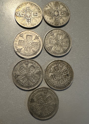 Florin coins 1920 1936 - coins, george