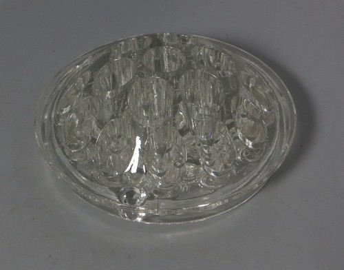 Vintage clear glass - clear, flower
