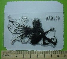 Silhouette Sitting Fairy #2 -