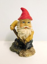 Outdoor Gnome with Pickaxe Garden Decor Ornament 12cm