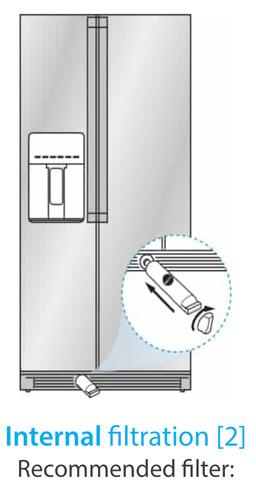 Water filter base - filter, in-base