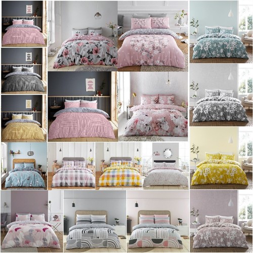 Luxury reversible floral duvet - floral,