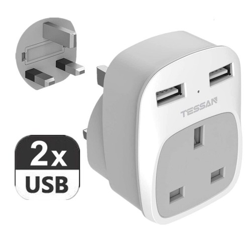 Tessan double usb - 3-in-1,