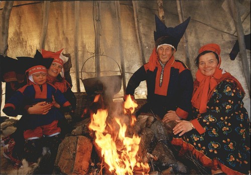 Aune postcard sami - aune,