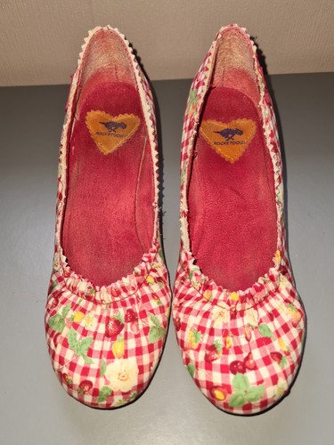 Rocket dog red check heel - rocket,