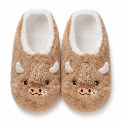 Womens highland cow slipper - womens,