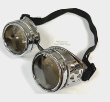 Silver steampunk goggles - silver,