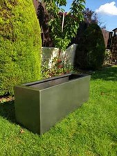 1 X Grey/Silver Aluminium Garden Planter Large Brand New