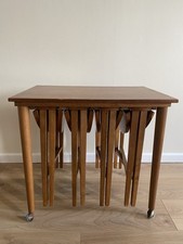 Retro 1960s Poul Hundevad Teak Nest of Five Coffee Nesting Tables