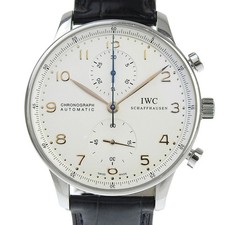 IWC Portuguese Chronograph IW371445 SS Leather 41mm #010