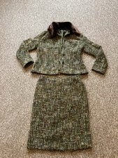 Episode green tweed skirt suit size 12