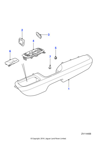 Jaguar armrest cover - armrest,