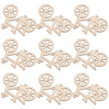 10Pcs DIY Wooden Bike Craft