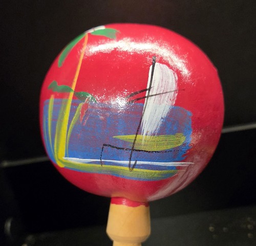 Vintage hand painted maraca - vintage,