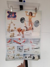 York Fitness Gym Poster 1980s Vintage Exercise Motivation Barbell Dumbell Advert