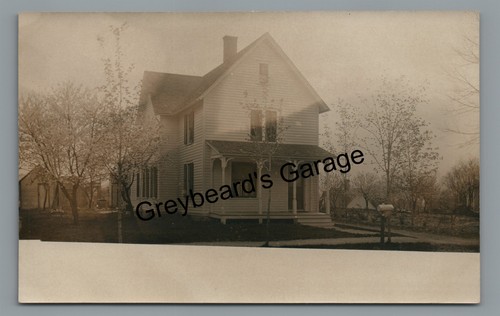 Rppc victorian house mailbox - rppc,