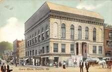 Augusta Maine birds eye view Opera House horse buggies antique pc BB2180