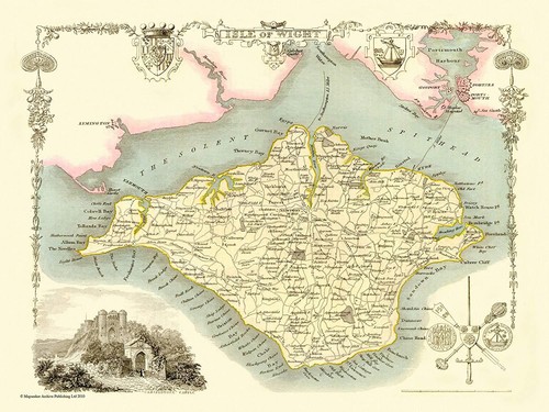 Old map isle - isle, 1836