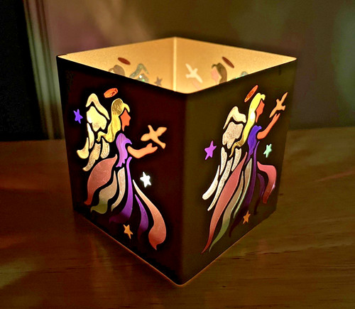 Gold metal angel tea - tea, light