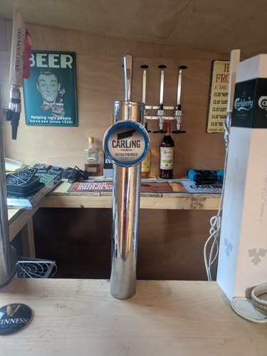 Carling blue beer - blue, full