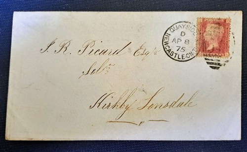 Stamp penny red cover 1875 - gb,