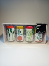 Habitat Helga Retro Style Earthenware Spice Storage Jars x 4 New