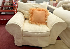 Cream Loose Cover Armchair