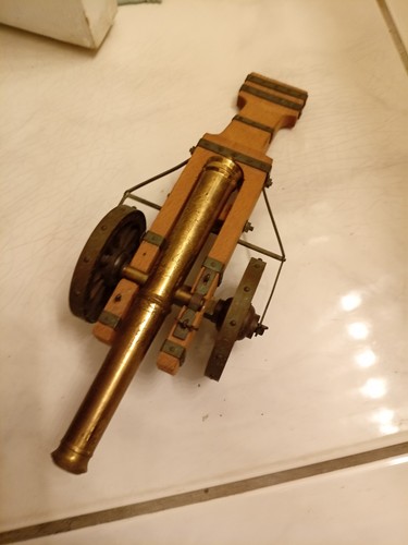 Brass cannon miniature - brass,