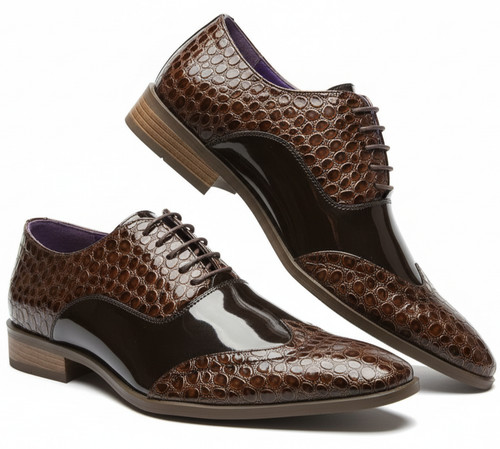 Mens crocodile shoes patent - crocodile,