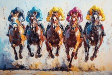 Horse Racing Canvas Picture