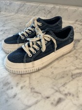 ZARA Denim Chunky Wedge Sneakers Women’s Size 40 (US 9.5) Platform Shoes