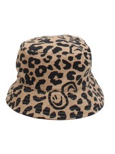 Lazy Oaf Women's Hat Brown Animal Print 100% Cotton Bucket Hat