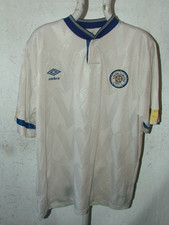 Rare Vintage Original 1990 1991  Leeds United Home Umbr Football Shirt L 46in Ch