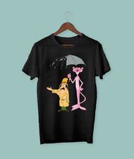The Pink Panther Inspector Clouseau Cartoon  T shirt Black Size S To 4XL  UM299