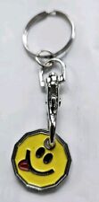 Shop Trolley Smile With Tonge £1 Pound Coin Token Locker  Keyring .