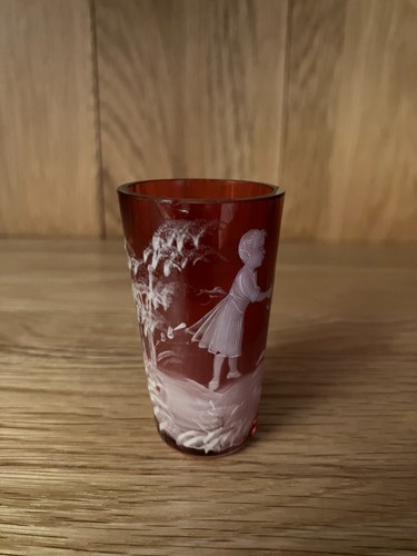 Mary gregory liqueur glass - mary,