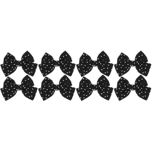 Black bow shoe clips for - black,
