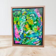 Jungle Pink Green Modern 16 X