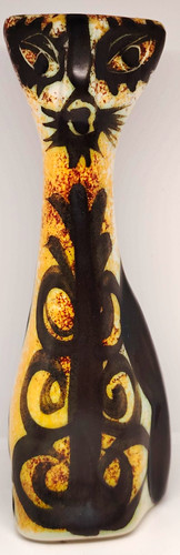 Celtic pottery cat newlyn - celtic,