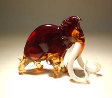 Glass Mammoth with Long Tusks