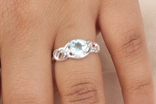 Sky blue topaz gemstone - blue,